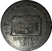 UK One Penny Token (Staffordshire - Burton J. Pardoe) PAYABLE BY JAMES PARDOE BURTON 1814 coin obverse UK One Penny Token (Staffordshire - Burton J. Pardoe) PAYABLE BY JAMES PARDOE BURTON 1814 coin obverse