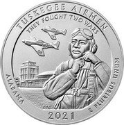 USA Quarter Dollar (Tuskegee Airmen) TUSKEGEE AIRMEN THEY FOUGHT TWO WARS ALABAMA 2021 E PLURIBUS UNUM coin reverse USA Quarter Dollar (Tuskegee Airmen) TUSKEGEE AIRMEN THEY FOUGHT TWO WARS ALABAMA 2021 E PLURIBUS UNUM coin reverse