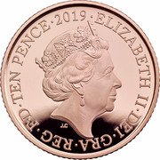 UK Ten Pence C - Cricket 2019Â Proof ELIZABETH II DEI GRA REG F D TEN PENCE 2019 J.C coin obverse UK Ten Pence C - Cricket 2019Â Proof ELIZABETH II DEI GRA REG F D TEN PENCE 2019 J.C coin obverse
