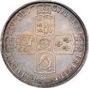 UK 1/2 Crown (George II- Pattern) KM# PnA37 F D B ET L D S R I A T ET E M B F ET - H REX 1731 coin reverse UK 1/2 Crown (George II- Pattern) KM# PnA37 F D B ET L D S R I A T ET E M B F ET - H REX 1731 coin reverse