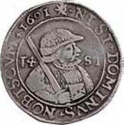 Netherlands 1/2 Florijn Friesland Province 1601 Lion KM# 9 NISI DOMINVS NOBISCVM 1601 coin reverse Netherlands 1/2 Florijn Friesland Province 1601 Lion KM# 9 NISI DOMINVS NOBISCVM 1601 coin reverse