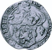 Netherlands 1/2 Lion Daalder 1646 Lily KM# 13.3 Gelderland Province Standart Coinage MO NO ARG CON FOE BELG GEL coin obverse