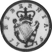 Ireland 1/2 Penny (George III- Pattern) KM# Pn29 HIBERNIA 17 75 coin reverse Ireland 1/2 Penny (George III- Pattern) KM# Pn29 HIBERNIA 17 75 coin reverse