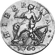 Ireland 1/2 Penny (Voce Populi) KM# TTN2 HIBERNIA 1760 coin reverse Ireland 1/2 Penny (Voce Populi) KM# TTN2 HIBERNIA 1760 coin reverse