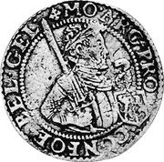 Netherlands 1/2 Rijksdaalder Laureate Figure Gelderland Province 1610 Rosette KM# 14 MO ARG PRO CONFOE BEL GEL coin obverse Netherlands 1/2 Rijksdaalder Laureate Figure Gelderland Province 1610 Rosette KM# 14 MO ARG PRO CONFOE BEL GEL coin obverse