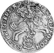 Netherlands 1/2 Silver Rider 1668 KM# 50 Friesland Province Standard Coinage MO NO ARG PRO CON FOE BELG FRI coin obverse Netherlands 1/2 Silver Rider 1668 KM# 50 Friesland Province Standard Coinage MO NO ARG PRO CON FOE BELG FRI coin obverse