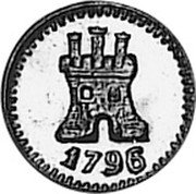 Spain 1/4 Real (Colonial) X# 2 1796 coin reverse Spain 1/4 Real (Colonial) X# 2 1796 coin reverse
