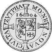 Netherlands 1/4 Snaphaanschelling 1604 KM# 2 Gelderland - Zutphen Commune Standard Coinage MO NE NOVA CIVITA ZVTPHA 1604 coin obverse