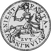 Netherlands 1/4 Snaphaanschelling 1604 KM# 2 Gelderland - Zutphen Commune Standard Coinage ZVT FA TA VIAM IN VENIENT coin reverse