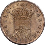 UK 1 Broad (Cromwell - pattern) KM# Pn26 1656 PAX QVAERITVR BELLO coin reverse