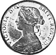 Canada One Cent Victoria- pattern 1861 KM# Pn6 VICTORIA D G BRITT REG F D coin obverse Canada One Cent Victoria- pattern 1861 KM# Pn6 VICTORIA D G BRITT REG F D coin obverse