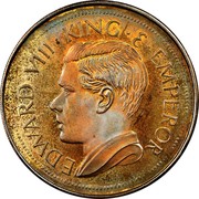 Canada 1 Crown (Edward VII) X# 1 EDWARD VIII KING & EMPEROR coin obverse Canada 1 Crown (Edward VII) X# 1 EDWARD VIII KING & EMPEROR coin obverse