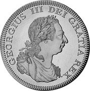 UK 1 Crown (George III- INA Retro Issue) X# M125 GEORGIUS III DEI GRATIA REX coin obverse UK 1 Crown (George III- INA Retro Issue) X# M125 GEORGIUS III DEI GRATIA REX coin obverse