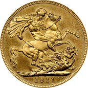 UK 1 Crown (George V) 1911 coin reverse UK 1 Crown (George V) 1911 coin reverse