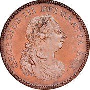 UK 1 Dollar (George III) KM# PnG64 GEORGIUS III DEI GRATIA REX coin obverse