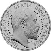 UK 1 Double Florin Edward VII 1902 Proof X# 86 EDWARDVS VII DEI GRATIA INDIAE IMPERATOR coin obverse UK 1 Double Florin Edward VII 1902 Proof X# 86 EDWARDVS VII DEI GRATIA INDIAE IMPERATOR coin obverse