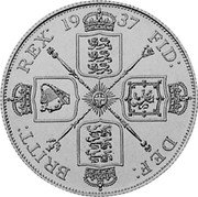 UK 1 Double Florin Edward VIII 1937 Proof X# 101 BRIT REX 1937 FID DEF coin reverse UK 1 Double Florin Edward VIII 1937 Proof X# 101 BRIT REX 1937 FID DEF coin reverse