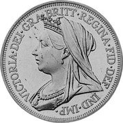 UK 1 Double Florin (Victoria) X# 85.1 VICTORIA DEI GRAT BRITT REGINA FID DEF IND IMP coin obverse