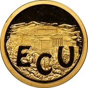 Greece ECU Homer (1993) Proof X# 44 ECU coin obverse