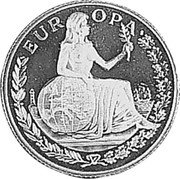 Greece ECU Piefort 1995 X# P10 EUROPA coin reverse
