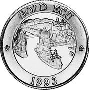 UK ECU Tower Bridge 1993 Proof X# 22 GOLD ECU 1993 coin reverse UK ECU Tower Bridge 1993 Proof X# 22 GOLD ECU 1993 coin reverse