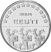 Estonia 1 Euro cent (Probe) X# Pn1 EESTI 2004 coin obverse Estonia 1 Euro cent (Probe) X# Pn1 EESTI 2004 coin obverse