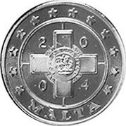 Malta 1 Euro Cent (Probe) X# Pn1 2004 MALTA coin obverse Malta 1 Euro Cent (Probe) X# Pn1 2004 MALTA coin obverse