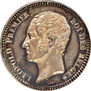 Belgium 1 Franc (Leopold I - pattern) KM# Pn55 LEOPOLD PREMIER ROI DES BELGES coin obverse Belgium 1 Franc (Leopold I - pattern) KM# Pn55 LEOPOLD PREMIER ROI DES BELGES coin obverse