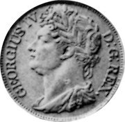 Ireland 1 Penny (George IV - Pattern) KM# Pn43 GEORGIUS IV D G REX coin obverse