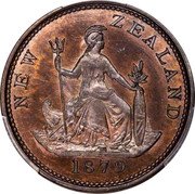 New Zealand 1 Penny Victoria. Pattern 1879 X# Pn1 NEW ZEALAND 1879 coin reverse New Zealand 1 Penny Victoria. Pattern 1879 X# Pn1 NEW ZEALAND 1879 coin reverse
