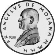 Malta 1 Scudo (Angelo de Mojano) X# 126 FR ANGELVS DE MOJANA M M H H 1988 coin obverse