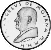 Malta 1 Scudo (Angelo de Mojano) X# 104 FR ANGELVS DE MOJANA M M H H coin obverse