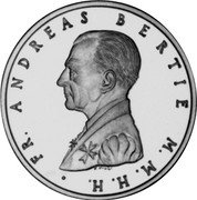 Malta 1 Scvdo (Andrew Bertie) X# 138 FR ANDREAS BERTIE M M H H coin obverse Malta 1 Scvdo (Andrew Bertie) X# 138 FR ANDREAS BERTIE M M H H coin obverse