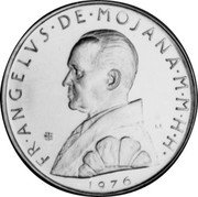 Malta 1 Scvdo (Angelo de Mojano) X# 64 FR ANGELVS DE MOJANA M M H H 1976 coin obverse Malta 1 Scvdo (Angelo de Mojano) X# 64 FR ANGELVS DE MOJANA M M H H 1976 coin obverse