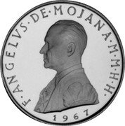 Malta 1 Scvdo (Angelo de Mojano) X# 19 FR ANGELVS DE MOJANA M M H H 1967 coin obverse Malta 1 Scvdo (Angelo de Mojano) X# 19 FR ANGELVS DE MOJANA M M H H 1967 coin obverse
