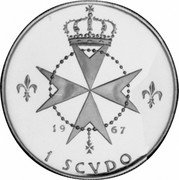 Malta 1 Scvdo (Angelo de Mojano) X# 19 19 67 1 SCVDO coin reverse Malta 1 Scvdo (Angelo de Mojano) X# 19 19 67 1 SCVDO coin reverse