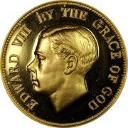 UK 1 Sovereign (Edward VIII) X# M8 EDWARD VIII D G REX FID DEF coin obverse UK 1 Sovereign (Edward VIII) X# M8 EDWARD VIII D G REX FID DEF coin obverse