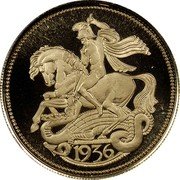 UK 1 Sovereign (Edward VIII) X# M6 1936 coin reverse UK 1 Sovereign (Edward VIII) X# M6 1936 coin reverse