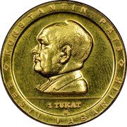Estonia 1 Tucat (Konstantine Paets) X# 2 KONS TANTIN PATS EESTI VABARIIK 1 TUKAT M coin obverse