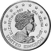 UK 10 Cent (Elizabeth II - pattern) X# Pn4a UNITED KINGDOM ELIZABETH II DEI GRA REGINA 2002 coin obverse UK 10 Cent (Elizabeth II - pattern) X# Pn4a UNITED KINGDOM ELIZABETH II DEI GRA REGINA 2002 coin obverse
