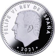 Spain 10 Euro (450th anniversary of the Battle of Lepanto) FELIPE VI REY DE ESPAÑA 2021 coin obverse Spain 10 Euro (450th anniversary of the Battle of Lepanto) FELIPE VI REY DE ESPAÑA 2021 coin obverse