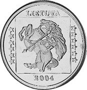 Lithuania 10 Euro Cent (trial - pattern) X# Pn4 LIETUVA 2004 coin obverse Lithuania 10 Euro Cent (trial - pattern) X# Pn4 LIETUVA 2004 coin obverse