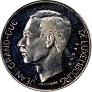 Luxembourg 10 Francs (Jean- Essai) KM# E86 JEAN GRAND-DUC DE LUXEMBOURG J.N. LEFEVRE ESSAI coin obverse Luxembourg 10 Francs (Jean- Essai) KM# E86 JEAN GRAND-DUC DE LUXEMBOURG J.N. LEFEVRE ESSAI coin obverse