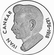 Slovenia 10 Lip (Ivan Cankar) X# Tn10 IVAN CANKAR 1876- 1918 coin reverse Slovenia 10 Lip (Ivan Cankar) X# Tn10 IVAN CANKAR 1876- 1918 coin reverse