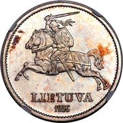 Lithuania 10 Litu (Pattern Strike) KM# Pn6 VYTAUTAS DIDYSIS 10 DEŠIMTS LITŲ 10 coin reverse Lithuania 10 Litu (Pattern Strike) KM# Pn6 VYTAUTAS DIDYSIS 10 DEŠIMTS LITŲ 10 coin reverse