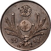 Finland 10 Pennia Without center hole 1941 Without hole KM# Pn22 1941 coin obverse Finland 10 Pennia Without center hole 1941 Without hole KM# Pn22 1941 coin obverse