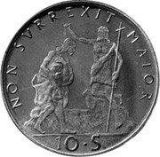 Malta 10 Scudo (Angelo de Mojano) X# 101 NON SVR REXIT MAIOR 10 S coin reverse Malta 10 Scudo (Angelo de Mojano) X# 101 NON SVR REXIT MAIOR 10 S coin reverse