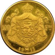 Belgium 100 Francs (Albert I - Pattern) KM# Pn186 100 FRS 19 11 coin reverse Belgium 100 Francs (Albert I - Pattern) KM# Pn186 100 FRS 19 11 coin reverse
