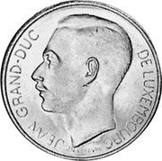Luxembourg 100 Francs (Jean- Essai) KM# E57 JEAN GRAND-DUC DE LUXEMBOURG J.N.LEFEVRE ESSAI coin obverse Luxembourg 100 Francs (Jean- Essai) KM# E57 JEAN GRAND-DUC DE LUXEMBOURG J.N.LEFEVRE ESSAI coin obverse