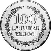 Estonia 100 Krooni (Tallinn Songfest) X# Tn10 100 LAULUPEO KROONI coin reverse Estonia 100 Krooni (Tallinn Songfest) X# Tn10 100 LAULUPEO KROONI coin reverse